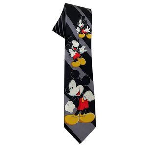 Vintage Mickey Unlimited All Silk Mens Necktie Mickey Mouse Poses Disney Classic